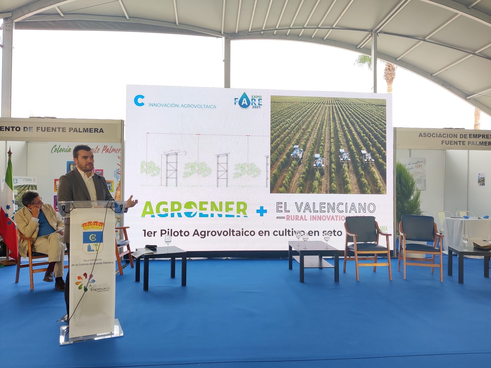 Agroener presenta en Expofare el Piloto de Agrovoltaica en colaboración con el Valenciano Rural Innovation Hub para hacer un piloto en Olivar